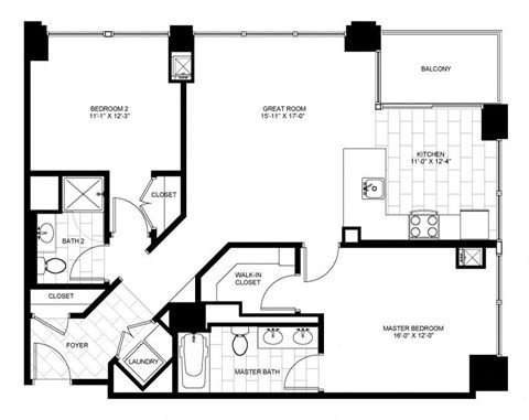 Floorplan at Flair Tower